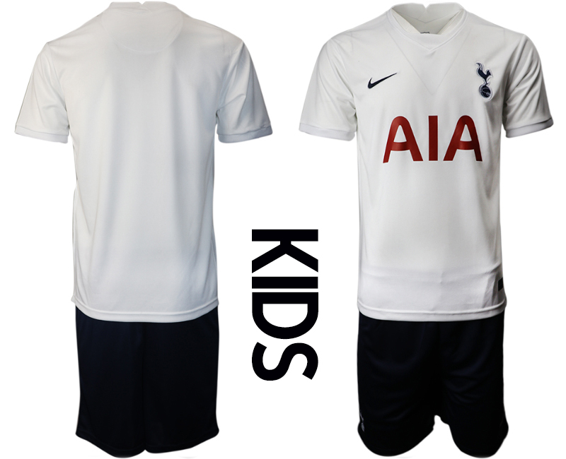 Cheap Youth 2021-2022 Club Tottenham home white blank Nike Soccer Jersey